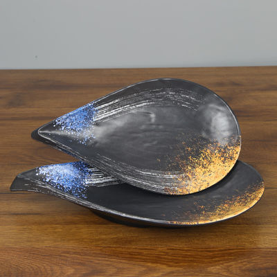 ราคาดี แปลกใหม่ 100% แผ่นเมลามีน Water Drop Plate ดอกไม้รูปร่างจานสามเหลี่ยม Shaped ออนไลน์