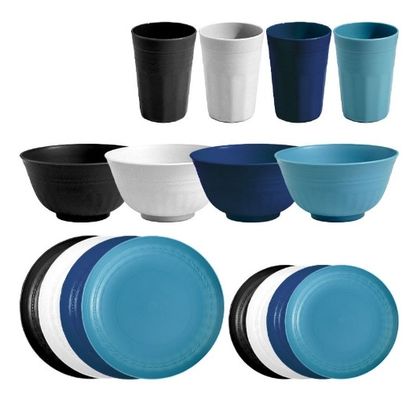 ราคาดี เครื่องใช้โต๊ะ Melamine สีที่กําหนดเอง ถ้วยจานจานพลาสติกขนาดใหญ่ ออนไลน์