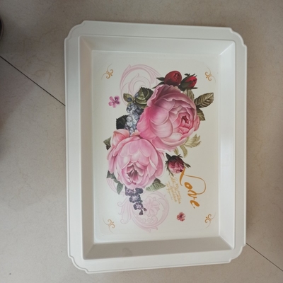 ราคาดี พิมพ์แบบกำหนดเองเสิร์ฟถาดอาหารเมลามีน Kitchen Home Hotel Rolling Tray ออนไลน์