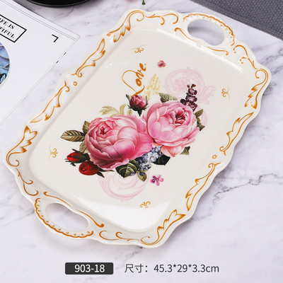 ราคาดี รูปแบบใหม่เป็นมิตรกับสิ่งแวดล้อมถาดเสิร์ฟขนมเมลามีนพร้อมโลโก้ที่กำหนดเอง ออนไลน์